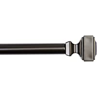 Amazon Basics - Barra de cortina de 2-54 cm de diámetro- con terminales cuadrados- 91-44 a 182-88 cm- Bronce